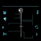 Светильник садово-парковый Gauss Sonata ландшафтный грунтовой, 1xGU10, 90x70x470mm, 170-240V / 50Hz, Max.35W IP54, 1/8  | GD155 |  Gauss