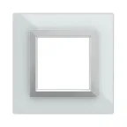 Рамка из натурального стекла,, ''Avanti'', светло-серая, 2 модуля