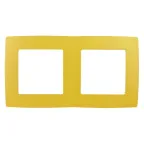 Рамка на 2 поста, Эра12, жёлтый, 12-5002-21