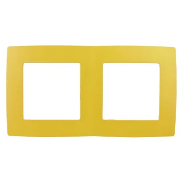 Рамка на 2 поста, Эра12, жёлтый, 12-5002-21