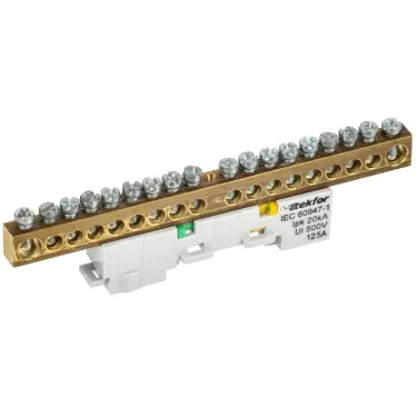 TEKFOR Шина PE земля неизолированная на универсальном держателе 8х12-18-Ж IEK