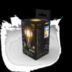 Лампа светодиодная филаментная LED 10 Вт 930 лм 2700К А60 груша теплый E27 AC 220В прозрачная колба Black Filament Gauss
