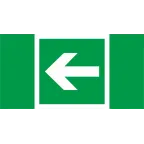 Пиктограмма (Наклейка) ПЭУ 003 Указательная стрелка (260x117) белый oracal для URAN STANDARD | 2502004910 | Световые Технологии