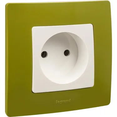 ETIKA Розетка без заземления белая