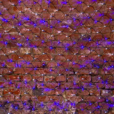 Гирлянда "Сеть" 2х1,5м, черный ПВХ, 288 LED Белые/Синие | 215-022 | NEON-NIGHT