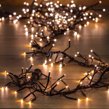 Гирлянда «Кластер LED» 3 м, темно-зеленый ПВХ IP20, 288 диодов, цвет теплый белый | 303-626 | NEON-NIGHT