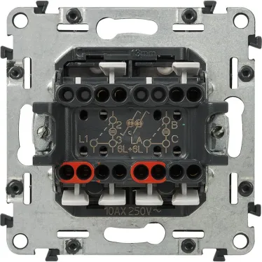 Valena ALLURE Переключатель двухклавишный 10АХ 250В с подсветкой С лицевой панелью Антрацит