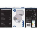 Светильник светодиодный трековый на шинопровод ДПО-15w 4000К 1350Лм белый