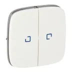 Valena ALLURE Лицевая панель для выключателя двухклавишного с подсветкой Белая