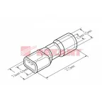 Клемма плоская полностью изолир термоусаживаемая РПи-м-т 2.5-(6.3) РпИм-т 2-7-0,8 гнездо 6.6 мм 1.5-, REXANT