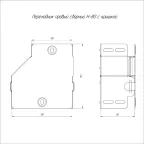 Переходник правый с крышкой Стандарт 150х100х80