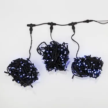 Гирлянда "LED ClipLight" 24V, 3 нити по 20 м, свечение с динамикой, цвет диодов Белый | 323-305 | NEON-NIGHT