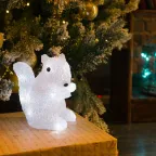 Акриловая светодиодная фигура "Белка" 17,5х12х18 см, 4,5 В, 3 батарейки AAA (не входят в комплект), 12 светодиодов, | 513-341 | NEON-NIGHT