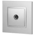 Розетка TV одиночная, Эра Elegance, алюминий, 14-3101-03