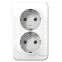 Blanca Белый О/У с изолирующей пластиной Розетка 2-ая с заземлением без шторок 16А, 250В | BLNRA010211 | SE