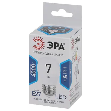 Лампа светодиодная LED P45-7W-840-E27 (диод, шар, 7Вт, нейтр, E27)