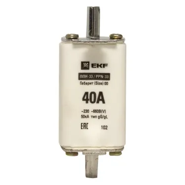 Вставка плавкая ППН-33 160/40А габарит 00