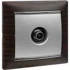 VALENA Рамка 1 пост темное дерево/серебро