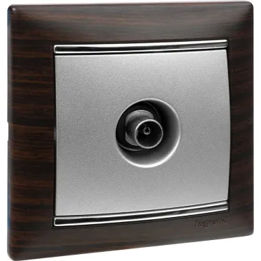 VALENA Рамка 1 пост темное дерево/серебро