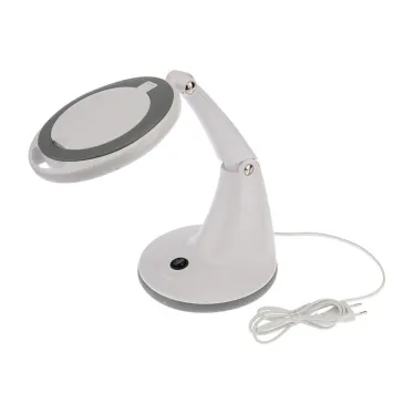 Лупа настольная 3D+12D с подсветкой 48 LED, белая | 31-0245 | REXANT