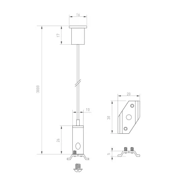 Подвес MAG-HANG-25-L3000 (SL) (arlight, Металл) | 033252 | Arlight