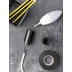 Патрон карболитовый подвесной Е14 черн. без наклейки PROxima