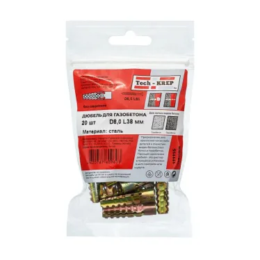 Дюбель для газобетона 8х38 (20шт)