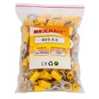 Наконечник кольцевой изолир 8.4 мм 4-6 кв мм (НКи 6.0-8 НКи5,5-8) желтый, REXANT