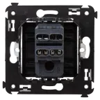 Avanti Инвертор одноклавишный в стену Черный квадрат (Переключатель сх.7)