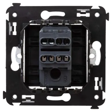 Avanti Инвертор одноклавишный в стену Черный квадрат (Переключатель сх.7)