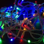 Гирлянда Нить 10м, постоянное свечение, белый ПВХ, 230В, цвет: Мультиколор | 305-169 | NEON-NIGHT