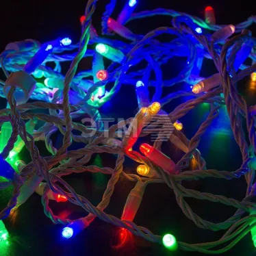 Гирлянда Нить 10м, постоянное свечение, белый ПВХ, 230В, цвет: Мультиколор | 305-169 | NEON-NIGHT