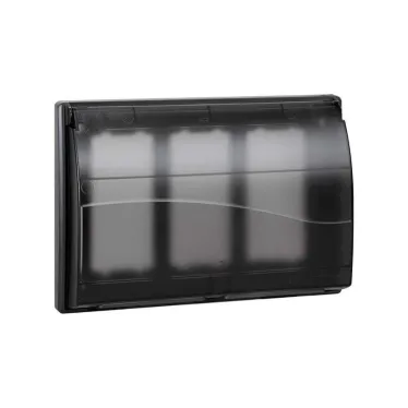 Connect Рамка на 3 S-модуля с крышкой к монт.коробке SBM250, Сима Про, графит