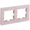 BRITE Рамка 2 поста РУ-2-2-Бр стекло розовый матовый IEK