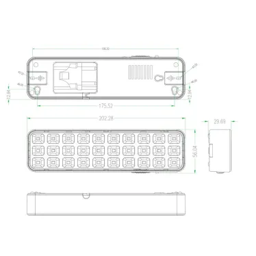 Светильник светодиодный аварийный непостоянный DBA-102-0-20 30LED 5ч IP20 выход (40/1920)