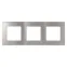 Рамка для розеток и выключателей Серия 12 12-5103-03 на 3 поста, Сатин, алюминий