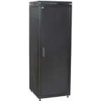 Шкаф сетевой 19дюйм LINEA N 24U 600х1000 мм металлические двери черный