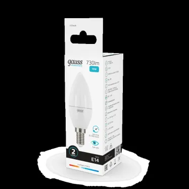 Лампа светодиодная LED 10 Вт 730 лм 4100К свеча нейтральный E14 AC 220В Elementary Gauss