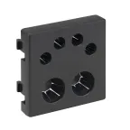 Connect Плата для ввода кабелей (2х13мм и 4х6мм) 45х45мм графит