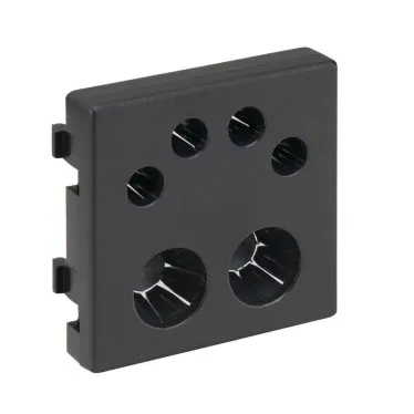 Connect Плата для ввода кабелей (2х13мм и 4х6мм) 45х45мм белый