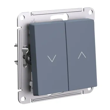 ATLASDESIGN 2-клавишный ВЫКЛЮЧАТЕЛЬ ЖАЛЮЗИ, 10А, мех., ГРИФЕЛЬ