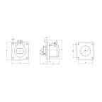 Розетка скрытой установки IP44 32A 2P+E 230V
