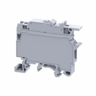 Клемма для предохранителей 5x20 60В с индикатором винт 4 кв.мм серая OptiClip