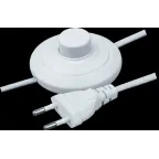 Шнур NPS-FS01-170-2x0.5-WH 1.7м с выкл. белый Nav