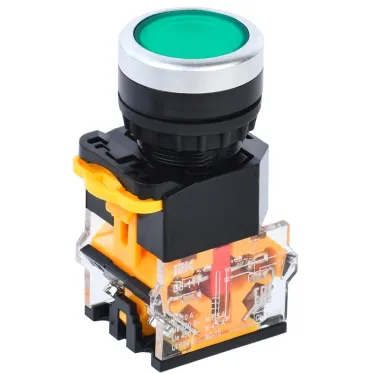 Кнопка D8-11T d-22мм 1з+1р с фиксацией зеленая