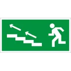 Пиктограмма (Наклейка) По лестнице вверх налево (130х260) для URAN/ANTARES | 2502000670 | Световые Технологии