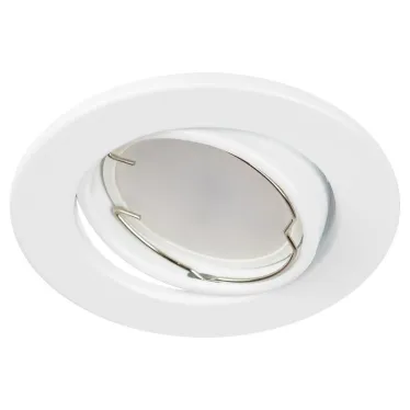 Светильник штампованный поворотный MR16,12V/220V, 50W белый ST2A WH