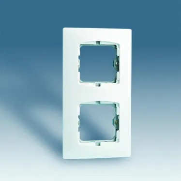 Рамка с суппортом на 3 широкий или 6 узких модулей, без лапок, дюропласт, 227х85мм, белый