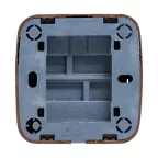 Выключатель двухклавишный ОП Минск 10А с индикатором темное дерево