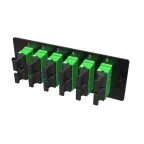 Адаптерная планка с установленными 6xMTP адаптерами (aligned key)(цвет адаптера - серый), OM4, 1/2 HU | RNAP6MHU4 | DKC